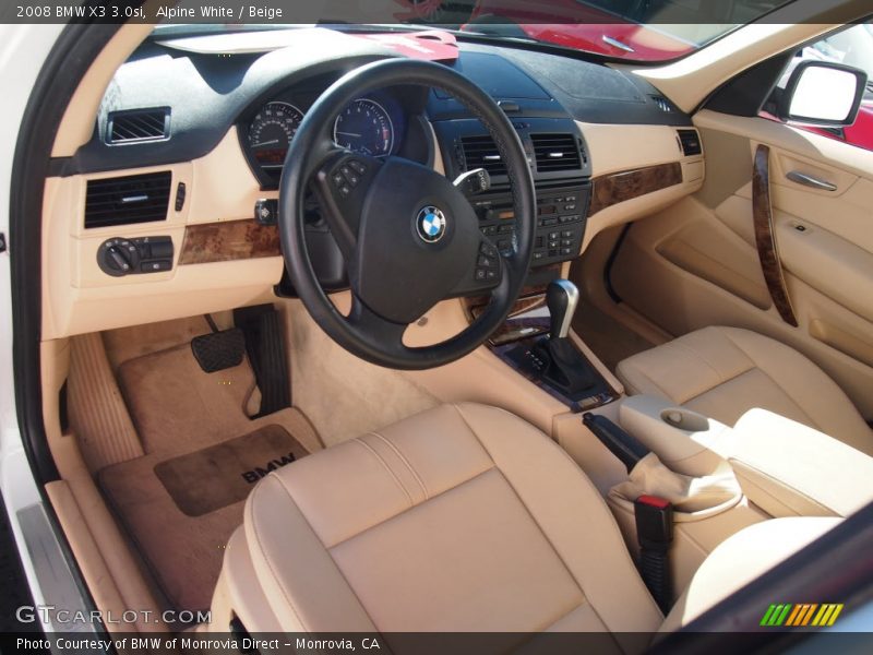Alpine White / Beige 2008 BMW X3 3.0si