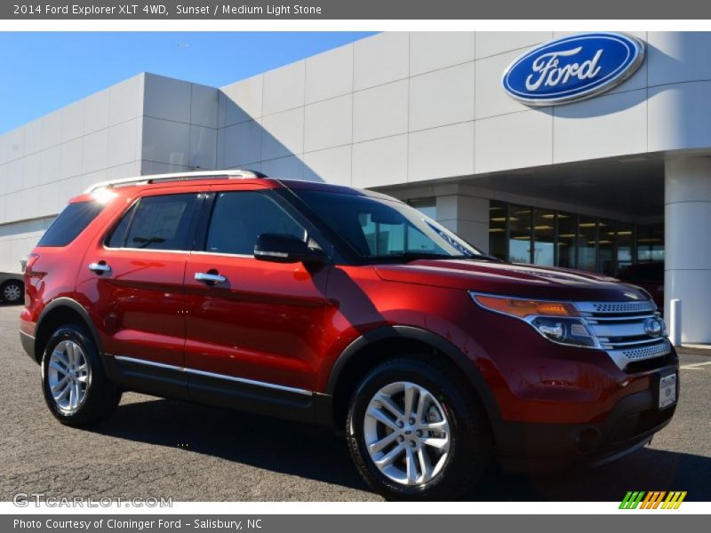 Sunset / Medium Light Stone 2014 Ford Explorer XLT 4WD