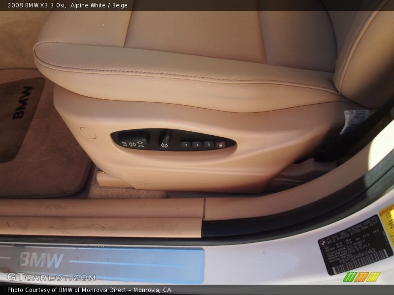 Alpine White / Beige 2008 BMW X3 3.0si