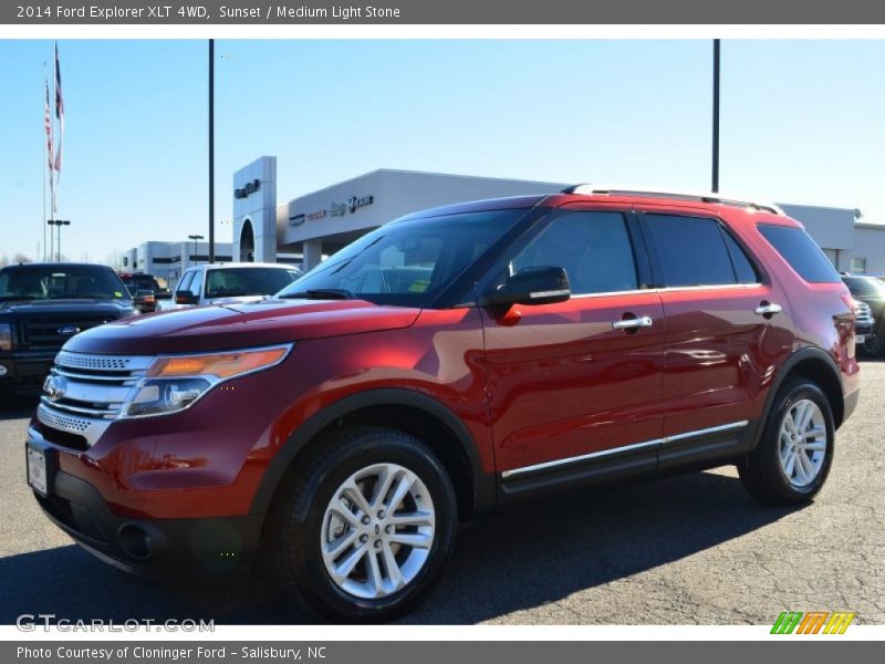 Sunset / Medium Light Stone 2014 Ford Explorer XLT 4WD