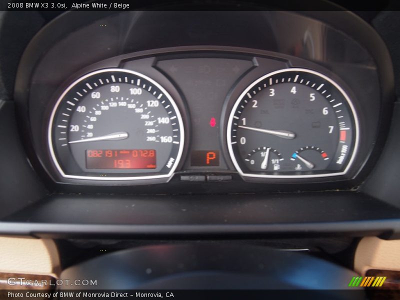 Alpine White / Beige 2008 BMW X3 3.0si