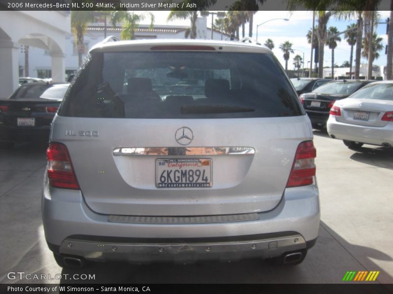 Iridium Silver Metallic / Ash 2006 Mercedes-Benz ML 500 4Matic