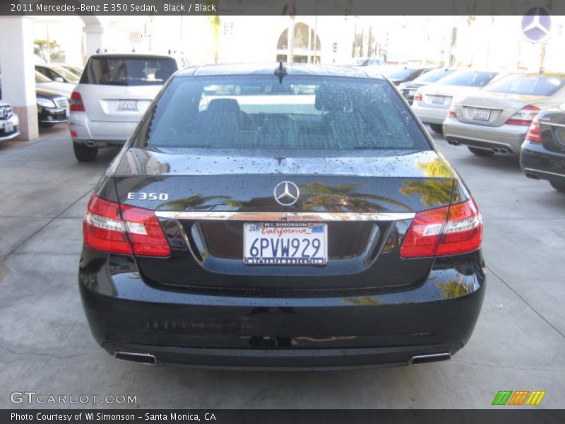 Black / Black 2011 Mercedes-Benz E 350 Sedan