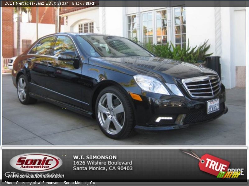 Black / Black 2011 Mercedes-Benz E 350 Sedan
