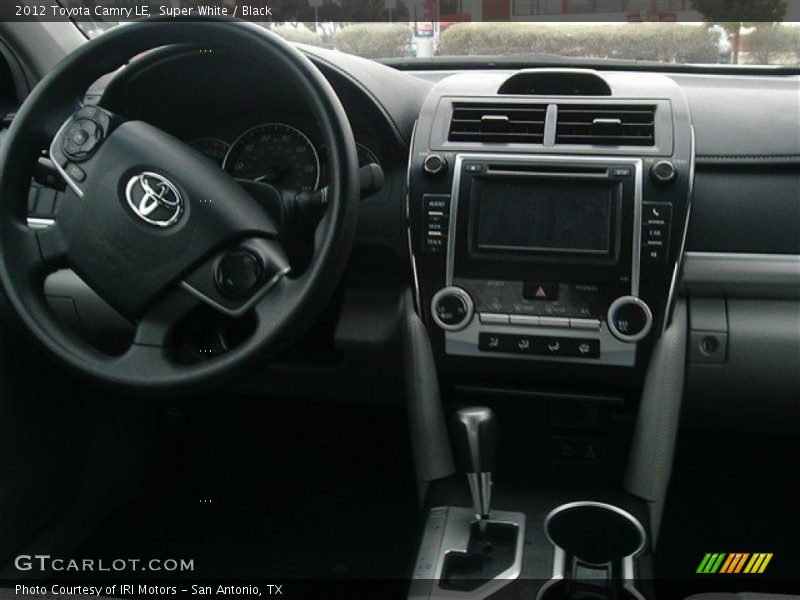 Super White / Black 2012 Toyota Camry LE