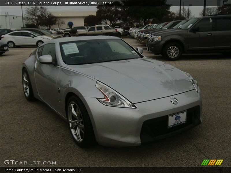 Brilliant Silver / Black Leather 2010 Nissan 370Z Touring Coupe