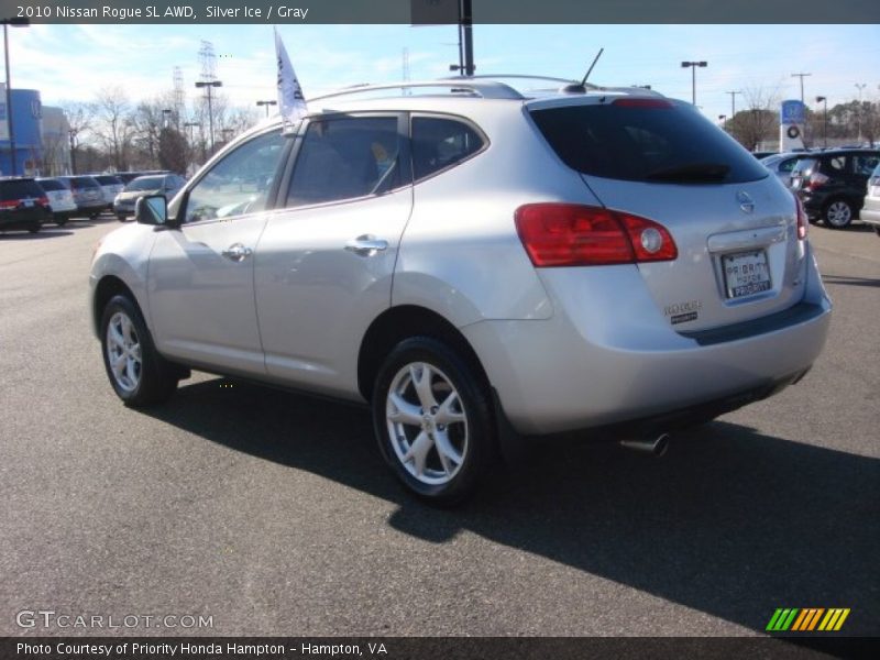 Silver Ice / Gray 2010 Nissan Rogue SL AWD
