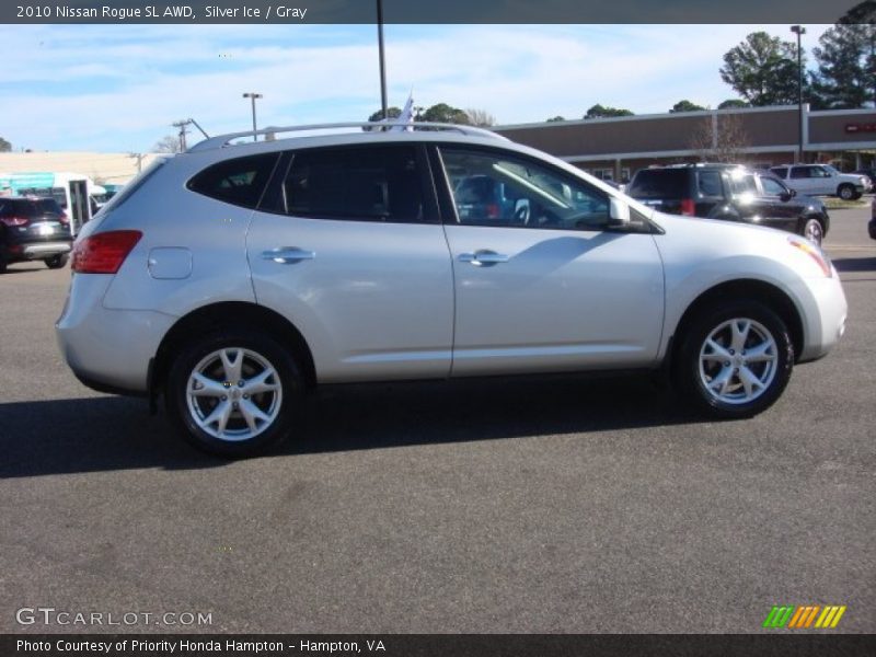 Silver Ice / Gray 2010 Nissan Rogue SL AWD