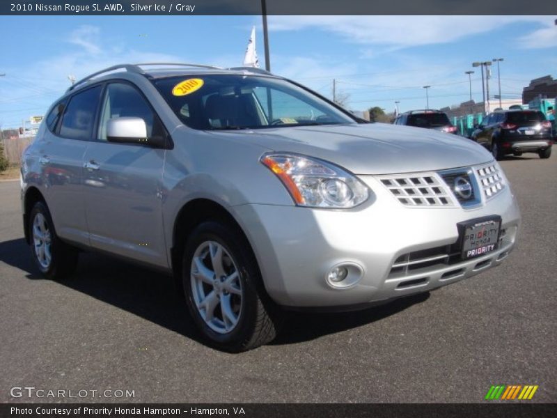 Silver Ice / Gray 2010 Nissan Rogue SL AWD