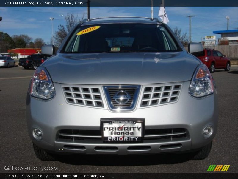 Silver Ice / Gray 2010 Nissan Rogue SL AWD