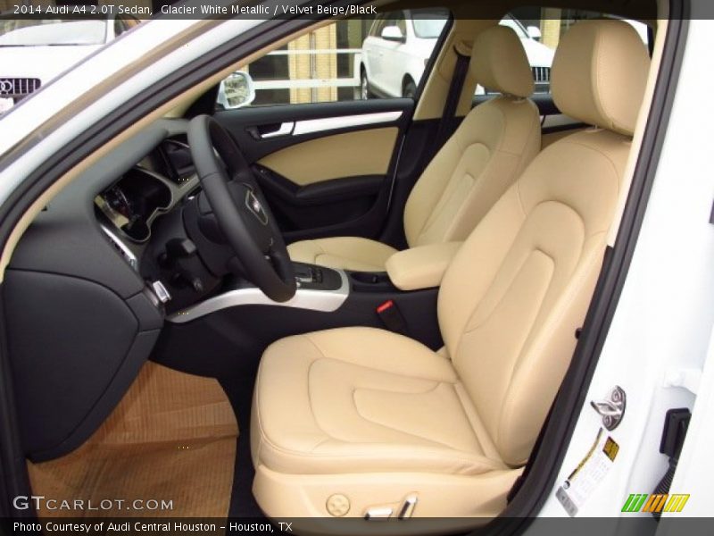 Glacier White Metallic / Velvet Beige/Black 2014 Audi A4 2.0T Sedan