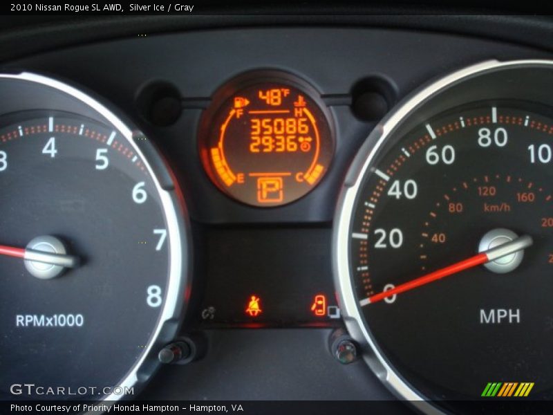 Silver Ice / Gray 2010 Nissan Rogue SL AWD