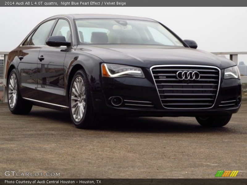 Night Blue Pearl Effect / Velvet Beige 2014 Audi A8 L 4.0T quattro