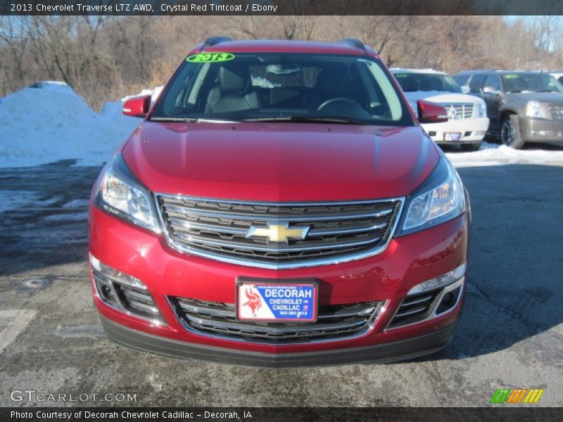 Crystal Red Tintcoat / Ebony 2013 Chevrolet Traverse LTZ AWD