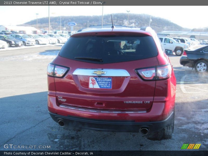 Crystal Red Tintcoat / Ebony 2013 Chevrolet Traverse LTZ AWD