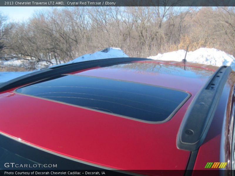 Crystal Red Tintcoat / Ebony 2013 Chevrolet Traverse LTZ AWD