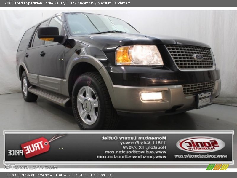 Black Clearcoat / Medium Parchment 2003 Ford Expedition Eddie Bauer