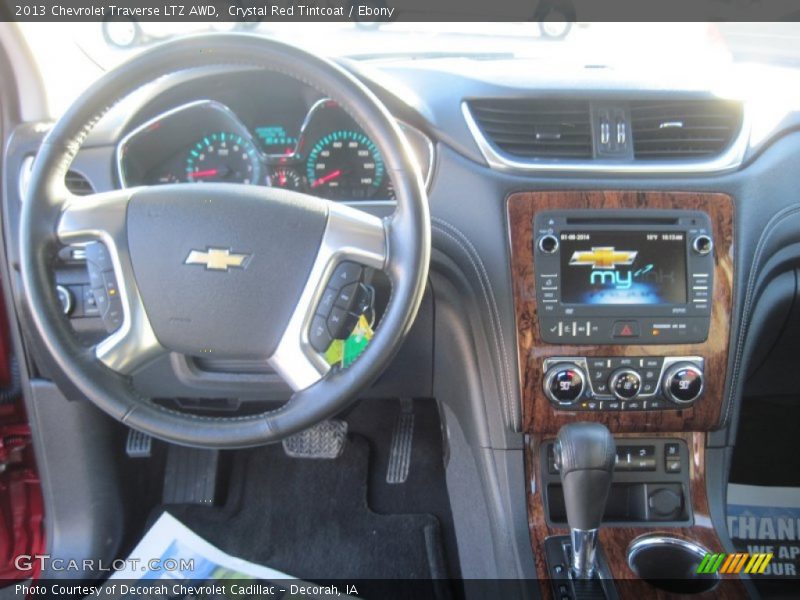 Crystal Red Tintcoat / Ebony 2013 Chevrolet Traverse LTZ AWD
