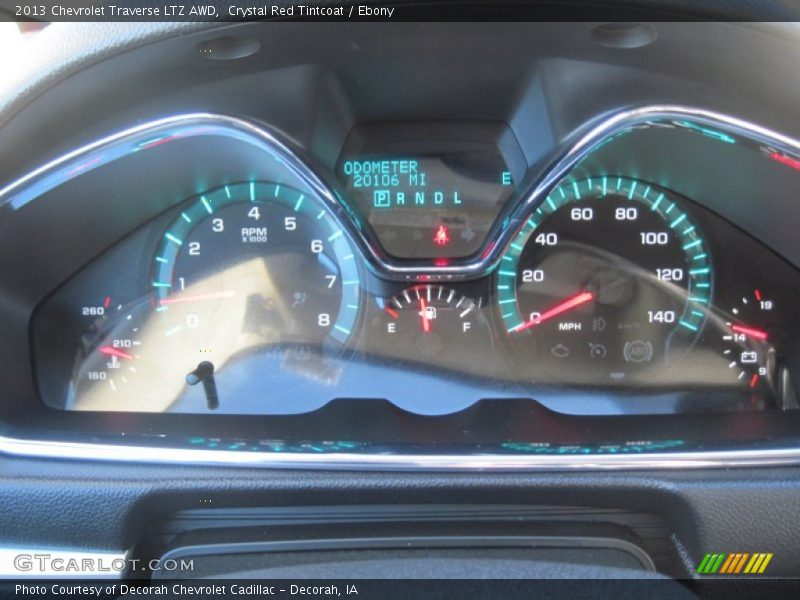 Crystal Red Tintcoat / Ebony 2013 Chevrolet Traverse LTZ AWD