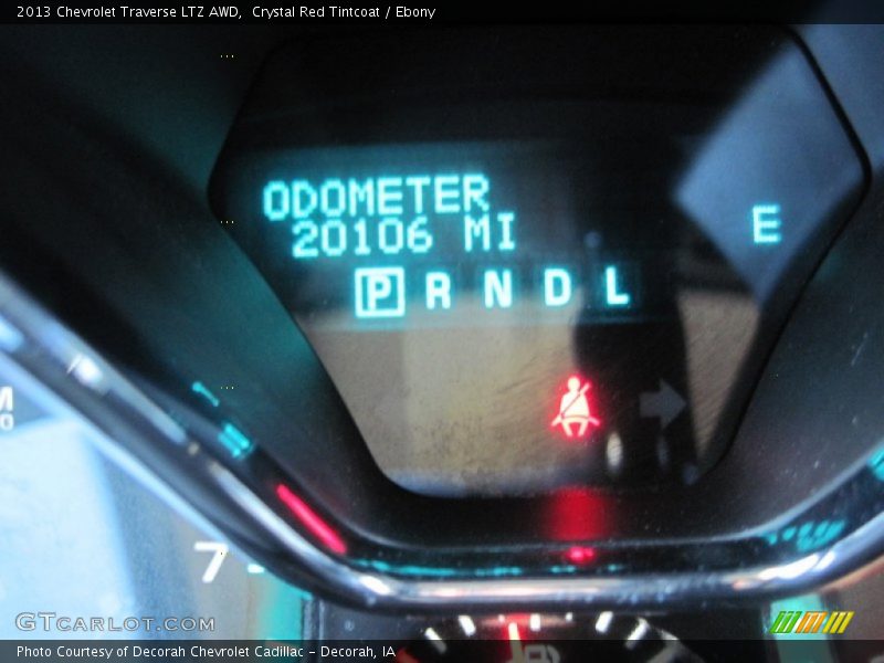 Crystal Red Tintcoat / Ebony 2013 Chevrolet Traverse LTZ AWD