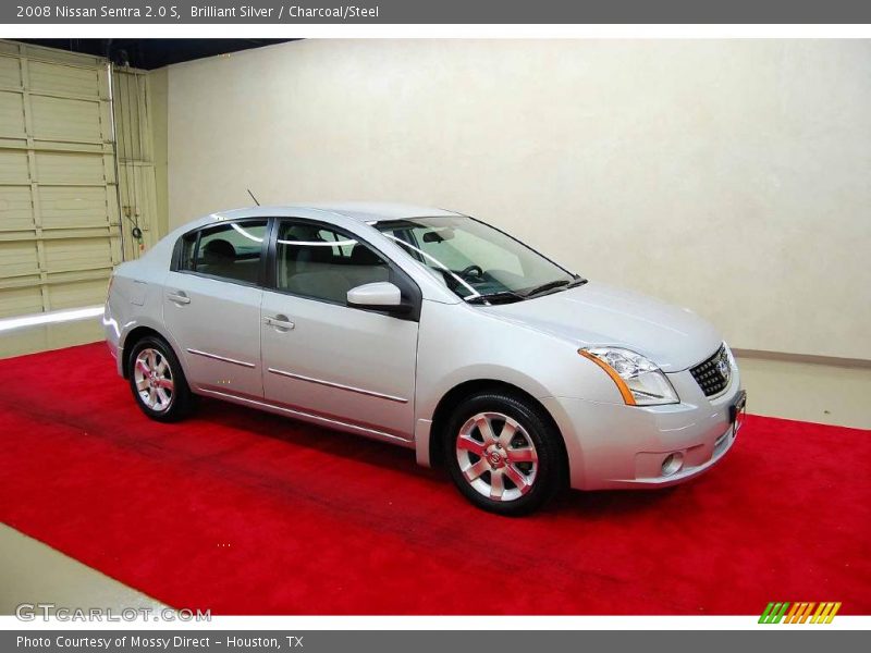 Brilliant Silver / Charcoal/Steel 2008 Nissan Sentra 2.0 S
