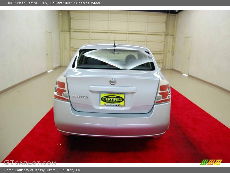 Brilliant Silver / Charcoal/Steel 2008 Nissan Sentra 2.0 S