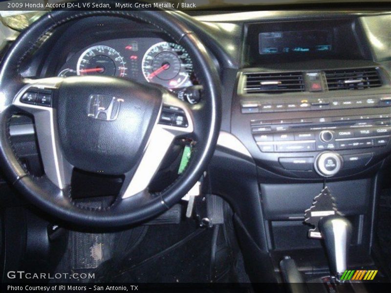 Mystic Green Metallic / Black 2009 Honda Accord EX-L V6 Sedan