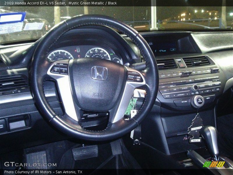 Mystic Green Metallic / Black 2009 Honda Accord EX-L V6 Sedan