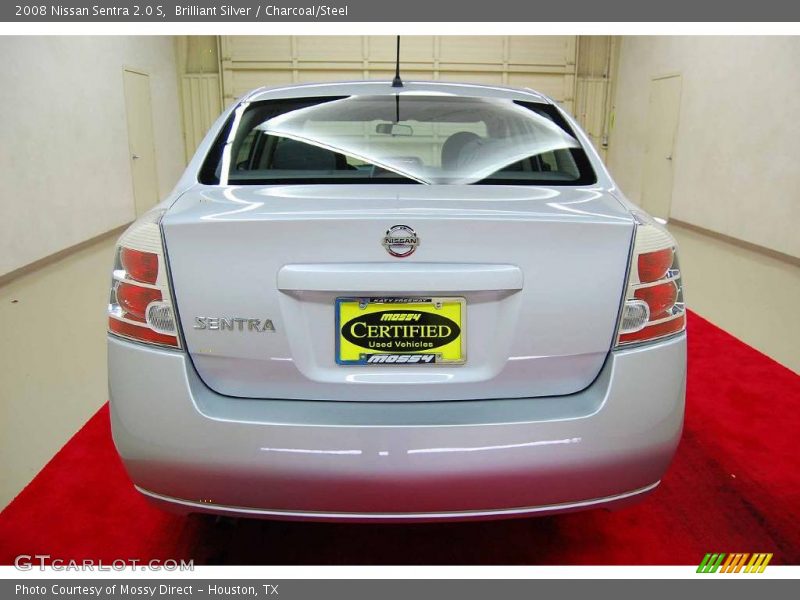 Brilliant Silver / Charcoal/Steel 2008 Nissan Sentra 2.0 S