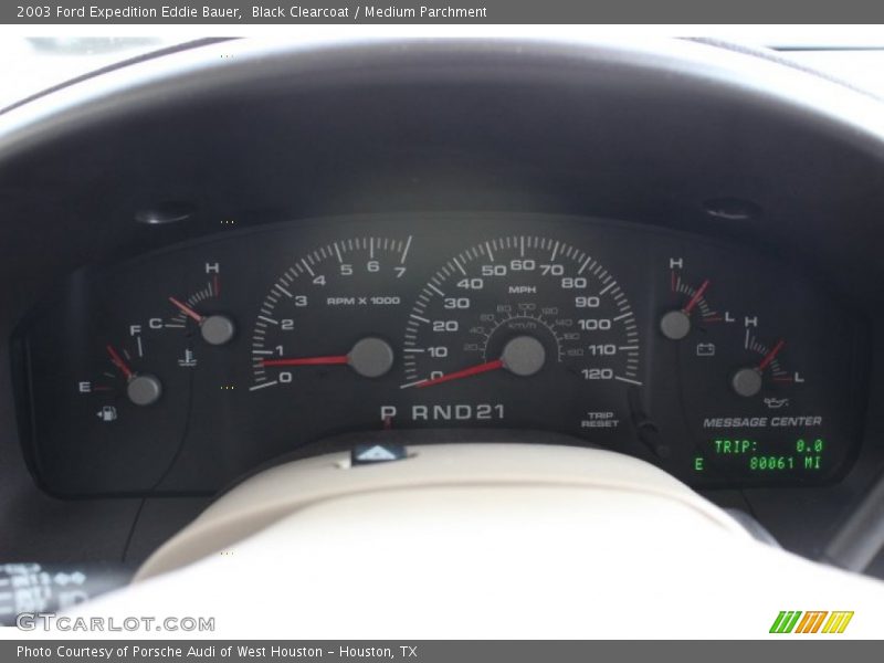 Black Clearcoat / Medium Parchment 2003 Ford Expedition Eddie Bauer