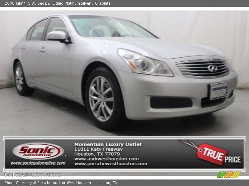 Liquid Platinum Silver / Graphite 2008 Infiniti G 35 Sedan