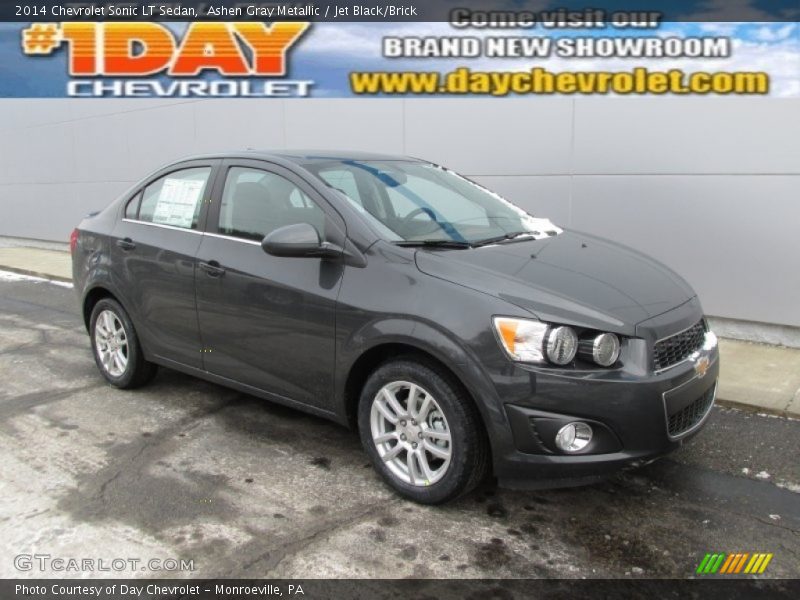 Ashen Gray Metallic / Jet Black/Brick 2014 Chevrolet Sonic LT Sedan