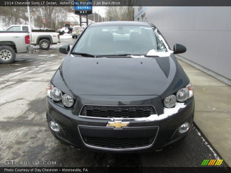 Ashen Gray Metallic / Jet Black/Brick 2014 Chevrolet Sonic LT Sedan
