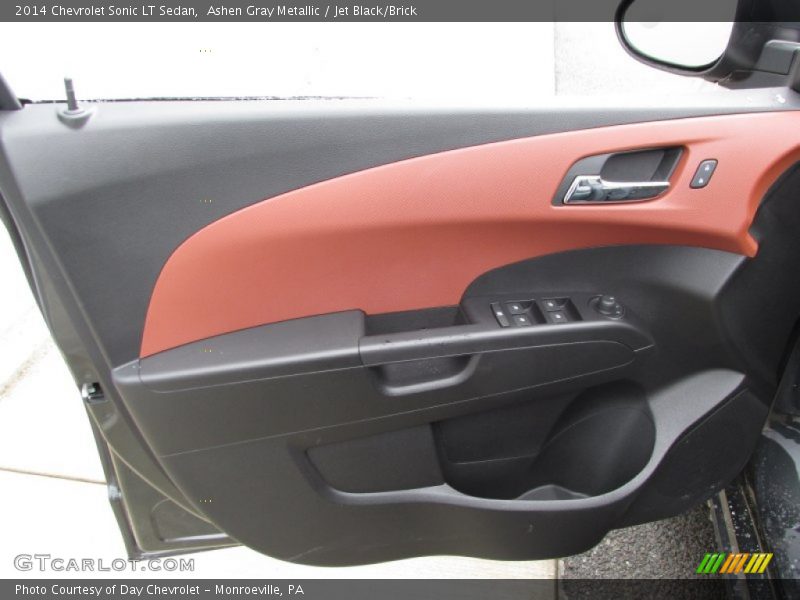 Ashen Gray Metallic / Jet Black/Brick 2014 Chevrolet Sonic LT Sedan