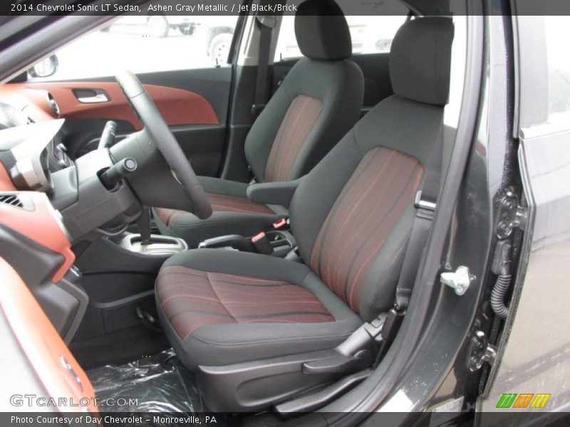 Ashen Gray Metallic / Jet Black/Brick 2014 Chevrolet Sonic LT Sedan