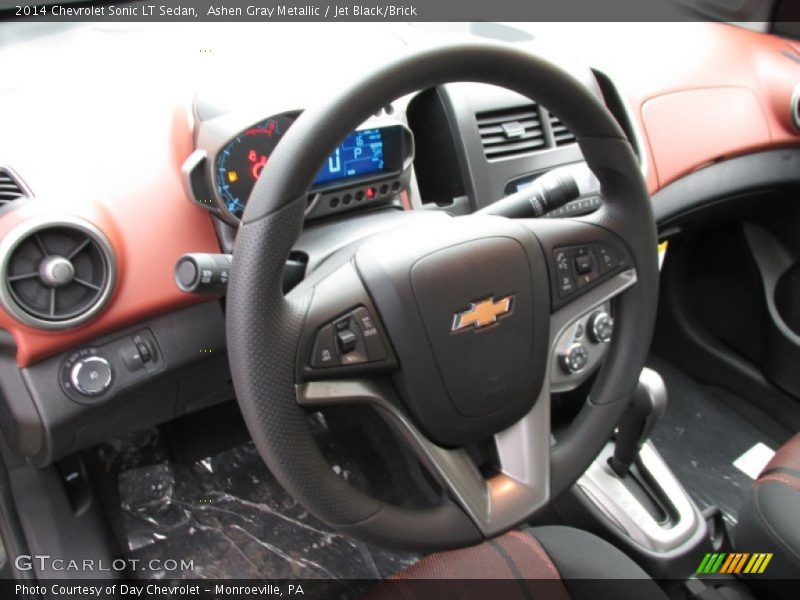 Ashen Gray Metallic / Jet Black/Brick 2014 Chevrolet Sonic LT Sedan