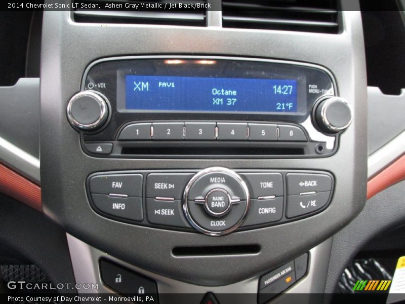 Ashen Gray Metallic / Jet Black/Brick 2014 Chevrolet Sonic LT Sedan