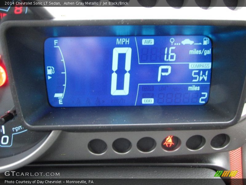 Ashen Gray Metallic / Jet Black/Brick 2014 Chevrolet Sonic LT Sedan
