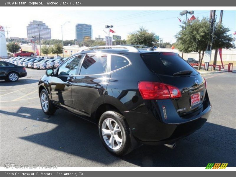Wicked Black / Black 2009 Nissan Rogue SL