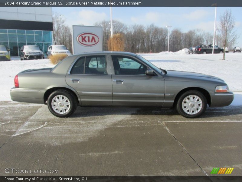 Spruce Green Metallic / Medium Parchment 2004 Mercury Grand Marquis GS