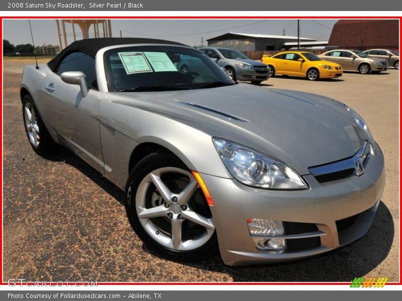 Silver Pearl / Black 2008 Saturn Sky Roadster