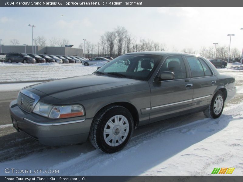 Spruce Green Metallic / Medium Parchment 2004 Mercury Grand Marquis GS