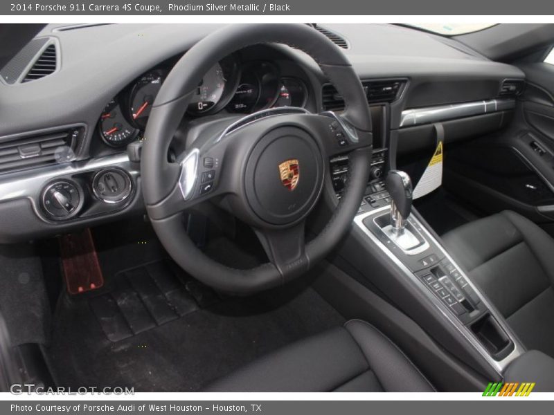 Rhodium Silver Metallic / Black 2014 Porsche 911 Carrera 4S Coupe