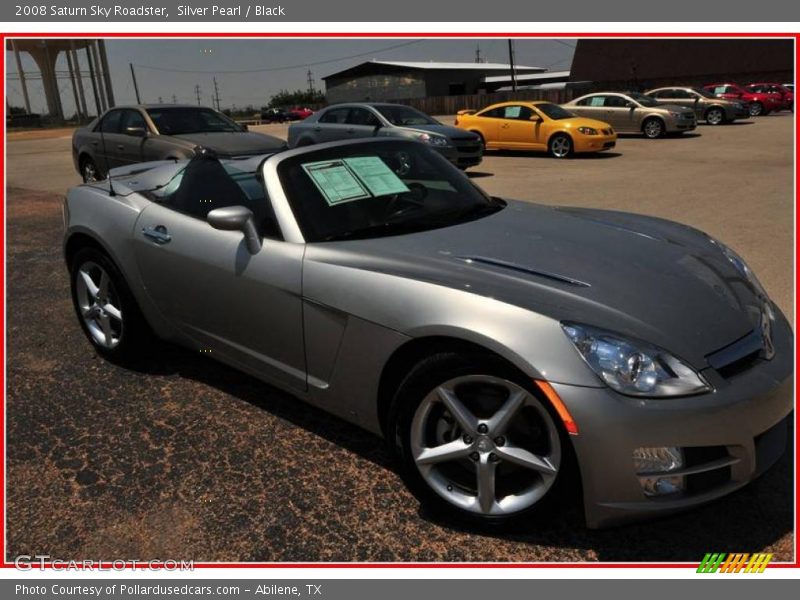 Silver Pearl / Black 2008 Saturn Sky Roadster