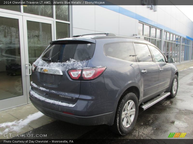 Atlantis Blue Metallic / Ebony/Mojave 2014 Chevrolet Traverse LT AWD