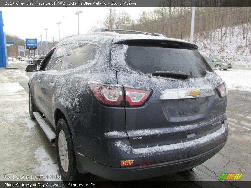 Atlantis Blue Metallic / Ebony/Mojave 2014 Chevrolet Traverse LT AWD