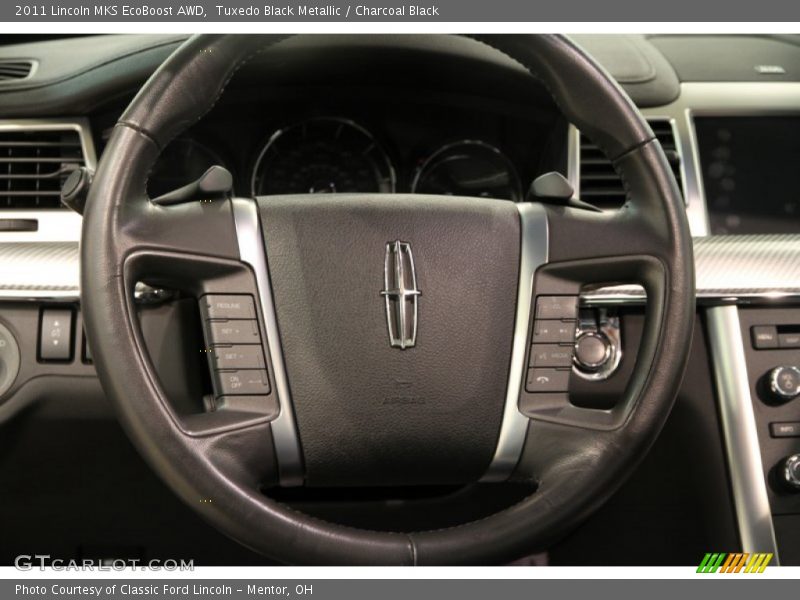 Tuxedo Black Metallic / Charcoal Black 2011 Lincoln MKS EcoBoost AWD