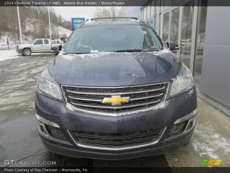 Atlantis Blue Metallic / Ebony/Mojave 2014 Chevrolet Traverse LT AWD