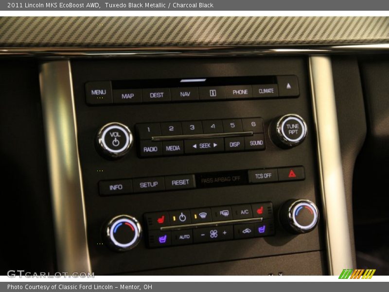 Tuxedo Black Metallic / Charcoal Black 2011 Lincoln MKS EcoBoost AWD
