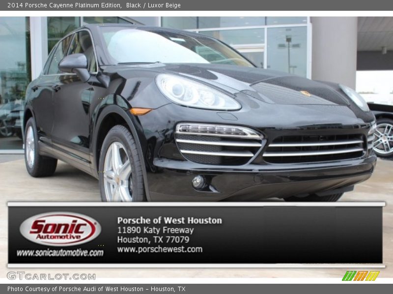 Black / Luxor Beige 2014 Porsche Cayenne Platinum Edition